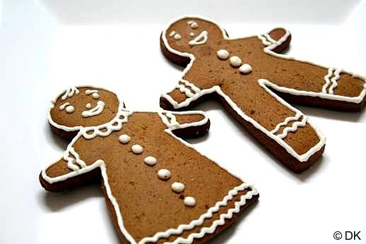 stuffed gingerbread man and woman